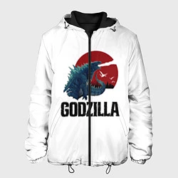 Куртка с капюшоном мужская Годзилла, цвет: 3D-черный