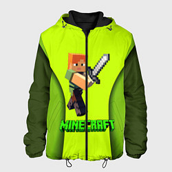Куртка с капюшоном мужская Minecraft S, цвет: 3D-черный