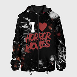 Куртка с капюшоном мужская Любовь к хоррорам, цвет: 3D-черный