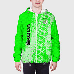 Куртка с капюшоном мужская SKODA, цвет: 3D-белый — фото 2
