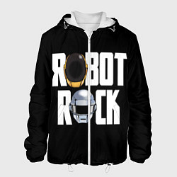 Куртка с капюшоном мужская Robot Rock, цвет: 3D-белый