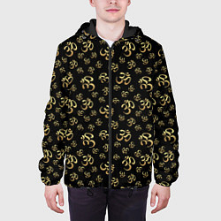 Куртка с капюшоном мужская Мантра ОМ, цвет: 3D-черный — фото 2