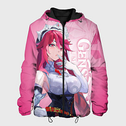 Куртка с капюшоном мужская GENSHIN IMPACT, РОЗАРИЯ, цвет: 3D-черный