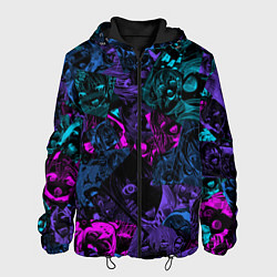 Куртка с капюшоном мужская Neon Ahegao, цвет: 3D-черный
