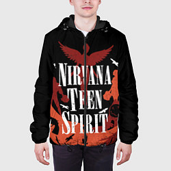 Куртка с капюшоном мужская NIRVANA TEEN SPIRIT, цвет: 3D-черный — фото 2
