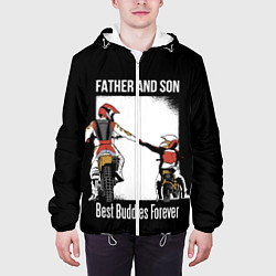 Куртка с капюшоном мужская Папа и сын, цвет: 3D-белый — фото 2