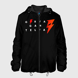 Куртка с капюшоном мужская Gg lightning orange, цвет: 3D-черный