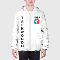 Куртка с капюшоном мужская Тхэквондо Taekwondo, цвет: 3D-белый — фото 2
