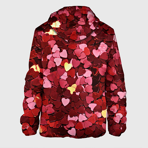 Мужская куртка Сердца Hearts / 3D-Черный – фото 2