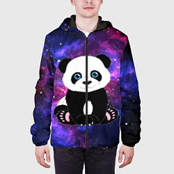Куртка с капюшоном мужская Space Panda, цвет: 3D-черный — фото 2