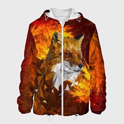 Куртка с капюшоном мужская Огненный Лис, цвет: 3D-белый