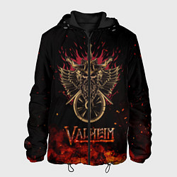 Куртка с капюшоном мужская Valheim символ черепа, цвет: 3D-черный