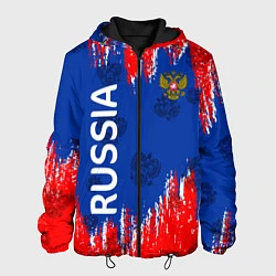 Куртка с капюшоном мужская RUSSIA, цвет: 3D-черный
