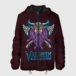 Куртка с капюшоном мужская Valheim Viking, цвет: 3D-черный