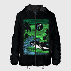 Куртка с капюшоном мужская Surf shark, цвет: 3D-черный