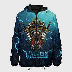 Куртка с капюшоном мужская Valheim Neon Samurai, цвет: 3D-черный