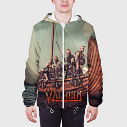 Куртка с капюшоном мужская Valheim викинги, цвет: 3D-белый — фото 2