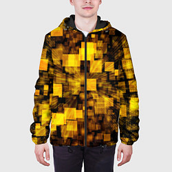 Куртка с капюшоном мужская Неоновый взрыв, цвет: 3D-черный — фото 2