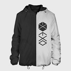 Куртка с капюшоном мужская EXO, цвет: 3D-черный