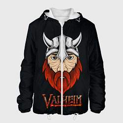 Куртка с капюшоном мужская Valheim викинг, цвет: 3D-белый