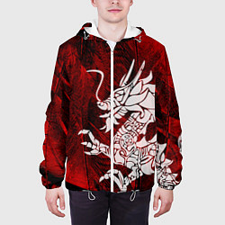 Куртка с капюшоном мужская Chinese Dragon, цвет: 3D-белый — фото 2