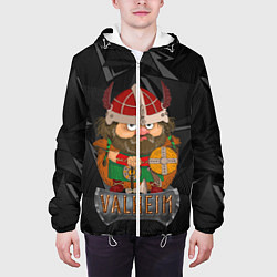 Куртка с капюшоном мужская Valheim строгий викинг, цвет: 3D-белый — фото 2