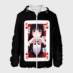 Куртка с капюшоном мужская Jabami Yumeko Безумный Азарт, цвет: 3D-белый