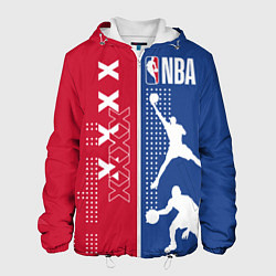 Куртка с капюшоном мужская NBA, цвет: 3D-белый