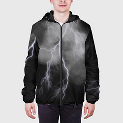 Куртка с капюшоном мужская Гроза, цвет: 3D-черный — фото 2