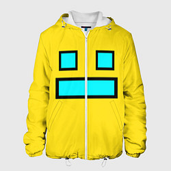 Куртка с капюшоном мужская Geometry Dash: Smile, цвет: 3D-белый