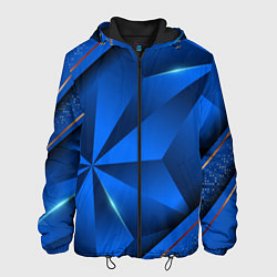 Мужская куртка 3D абстрактные фигуры BLUE