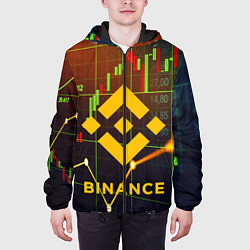 Куртка с капюшоном мужская BINANCE БИНАНС БАНАН, цвет: 3D-черный — фото 2