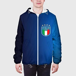 Куртка с капюшоном мужская Сборная Италии, цвет: 3D-белый — фото 2