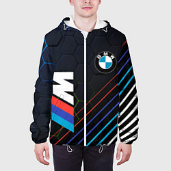 Куртка с капюшоном мужская BMW БМВ M COMPETITION, цвет: 3D-белый — фото 2