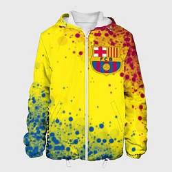 Куртка с капюшоном мужская FC BARCELONA, цвет: 3D-белый