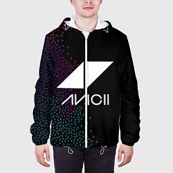 Куртка с капюшоном мужская AVICII RAIBOW STYLE, цвет: 3D-белый — фото 2