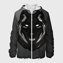 Куртка с капюшоном мужская Демон волк, цвет: 3D-белый