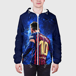 Куртка с капюшоном мужская Leo Messi Лео Месси 10, цвет: 3D-белый — фото 2