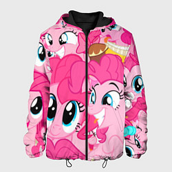 Куртка с капюшоном мужская Pinkie Pie pattern, цвет: 3D-черный