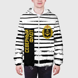 Куртка с капюшоном мужская СЕВЕРНЫЙ ФЛОТ ТЕЛЬНЯШКА ВМФ, цвет: 3D-белый — фото 2
