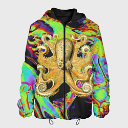 Куртка с капюшоном мужская Octopus Ink, цвет: 3D-черный