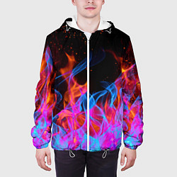 Куртка с капюшоном мужская ТРИ ОГНЯ FIRE СИНИЙ ОГОНЬ, цвет: 3D-белый — фото 2