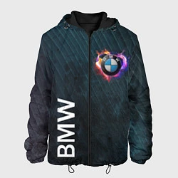 Куртка с капюшоном мужская BMW Heart Grooved Texture, цвет: 3D-черный