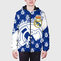 Куртка с капюшоном мужская REAL MADRID РЕАЛ МАДРИД, цвет: 3D-черный — фото 2