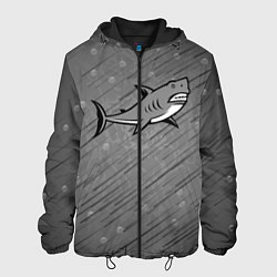 Куртка с капюшоном мужская Акула, цвет: 3D-черный