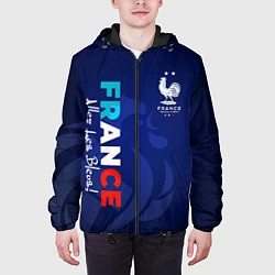 Куртка с капюшоном мужская Сборная Франции, цвет: 3D-черный — фото 2