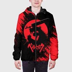 Куртка с капюшоном мужская BERSERK red краска, цвет: 3D-черный — фото 2