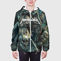 Куртка с капюшоном мужская Metallica Metal Skull, цвет: 3D-белый — фото 2