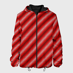 Куртка с капюшоном мужская Текстура в стиле пиксель-арт, цвет: 3D-черный