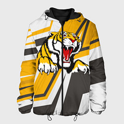 Куртка с капюшоном мужская Тигр, цвет: 3D-черный